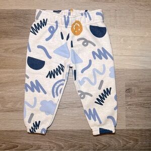 Baby boys smiley face + squiggly line jogger pants